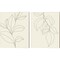 Line Leaves Oasis by Karyn Panganiban 12" x 15" Canvas Wall Art (Set of 2)